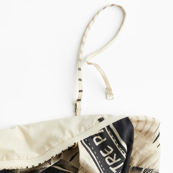 H&M Light Beige Draped Bandeau Dress 1293237001 - Picture 9 of 9